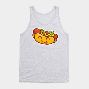 Kawaii smiling hot dog Tank Top